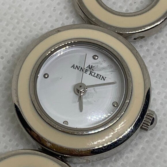 Anne Klein women watch two tone quartz 22mm round bracelet size 5.5” running - Picture 3 of 8